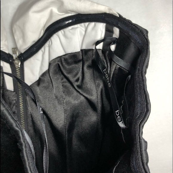 bebe corset bustier black and white top - Picture 5 of 6